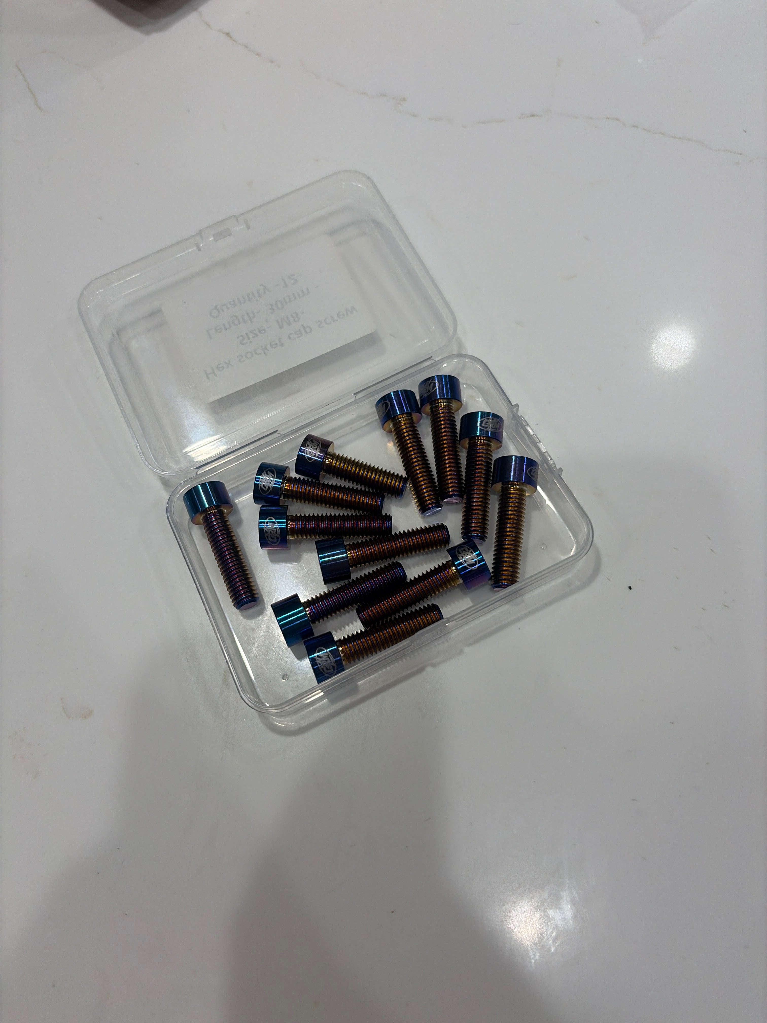 Titanium Handlebar Clamp Bolts Custom made